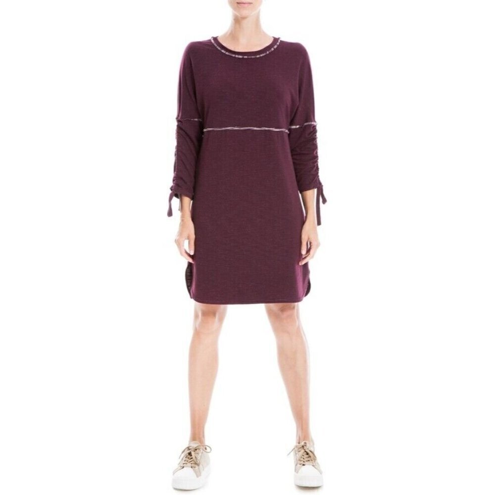 MAX Studio Women Tie Sleeve French Terry Dress BNWOT